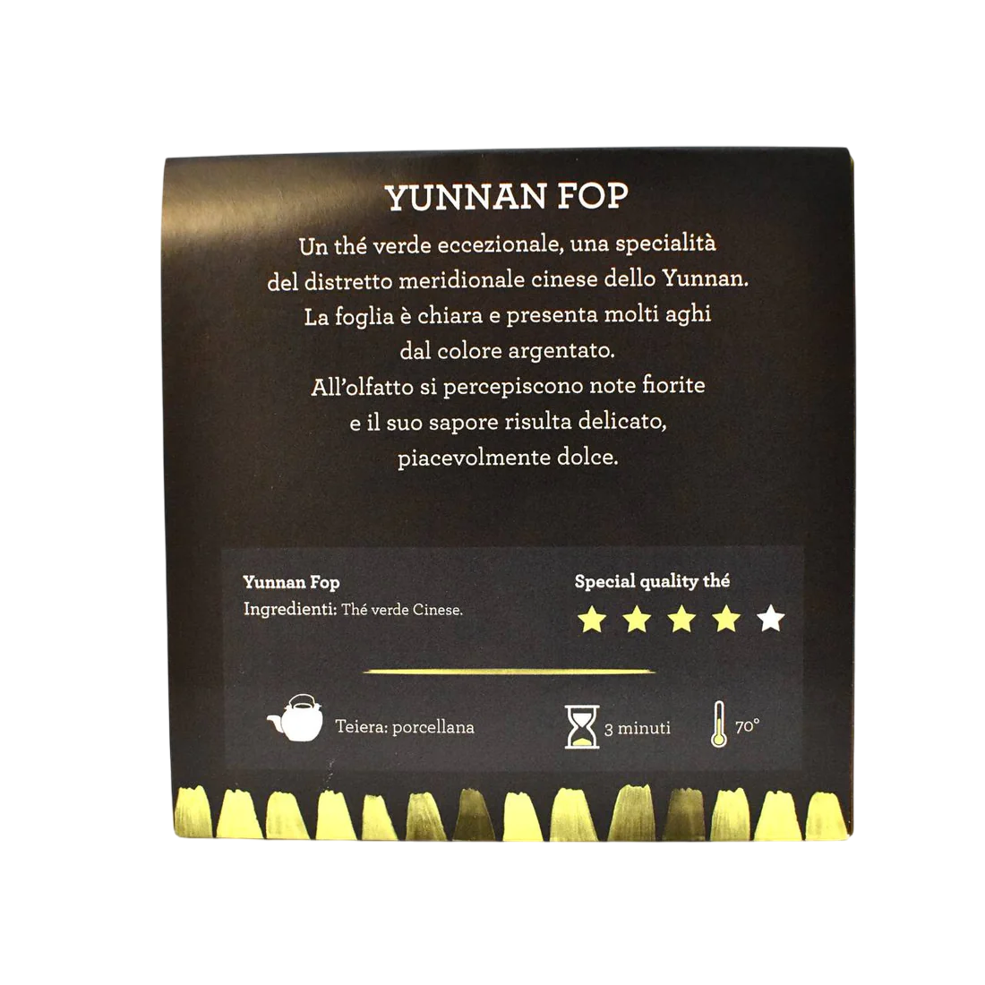 Tè verde Yunnan FOP in bustine