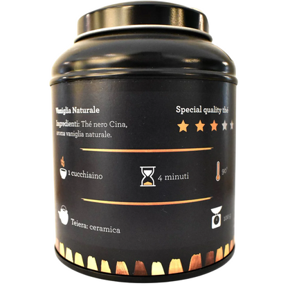 Tè Vaniglia Naturale (Tè Nero) Barattolo 100g