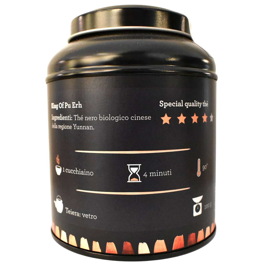 Tè nero King Of Pu Erh Barattolo 100g